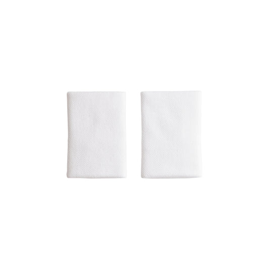 Adidas Large Tennis Wristbands 2 Pack in white, pair reverse view showing the plain backs
