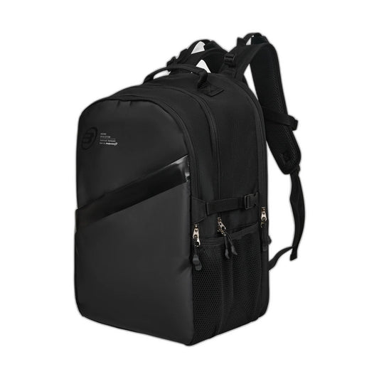 Bullpadel BPM26003 Tech Padel backpack, three-quarter view showing depth and side pocket