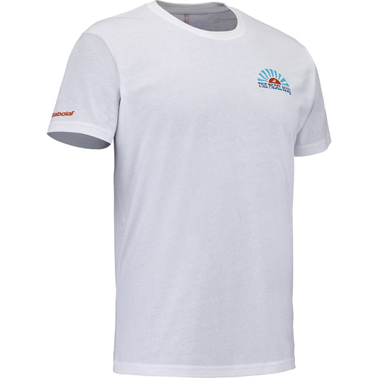 Babolat Perf Cotton T-Shirt Men - White - Three-quarter front