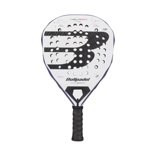 Bullpadel Neuron 02 Edge 2027 Padel Racket - White reverse face full view