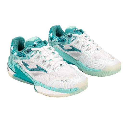 Joma Slam Lady 2682 Vero Virseda Padel Shoes, front three-quarter pair showing toe boxes