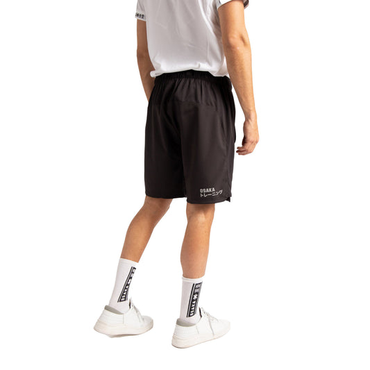 Osaka Training Shorts Men - Black rear three-quarter on model