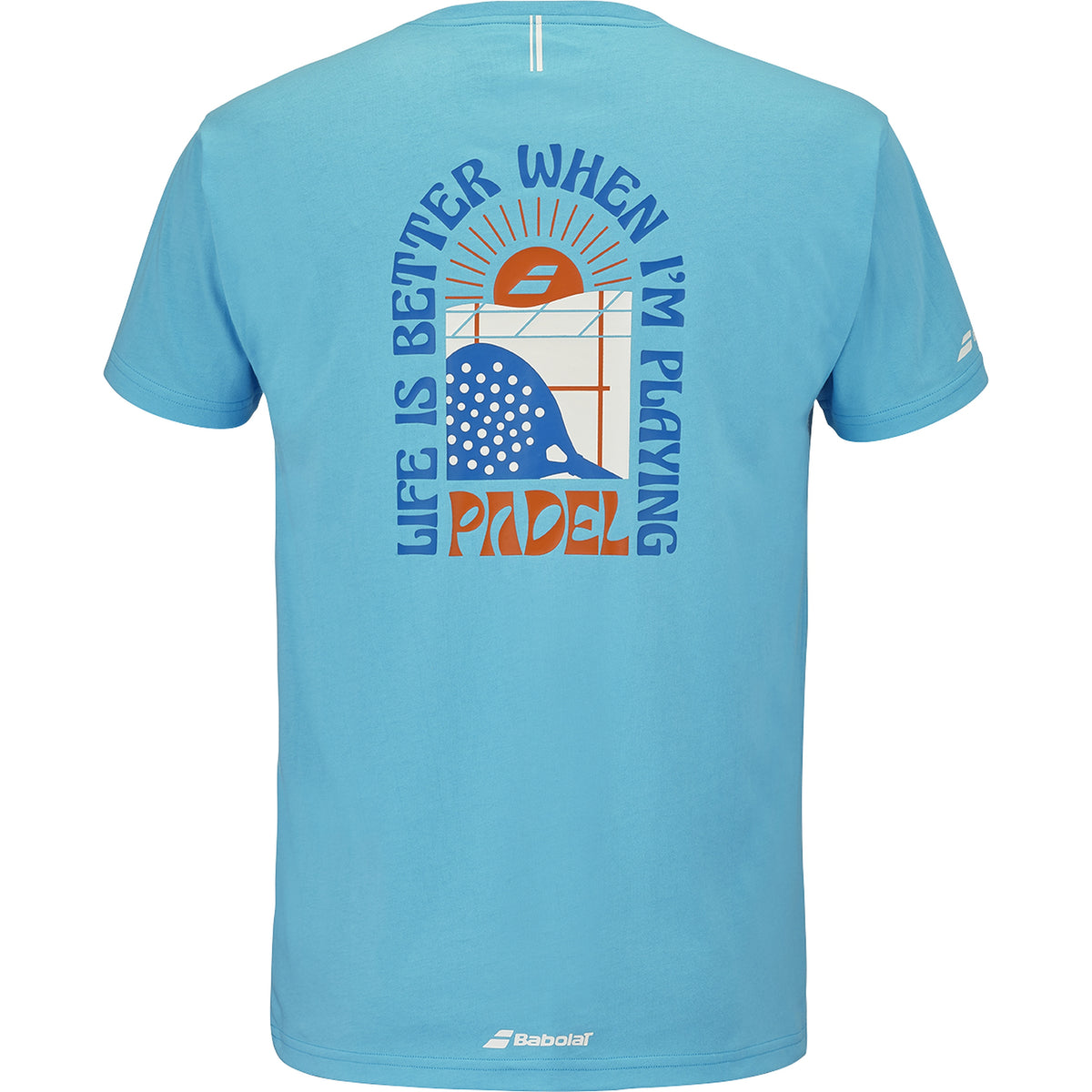 Babolat Perf Cotton T-Shirt Men - Scuba Blue - Back