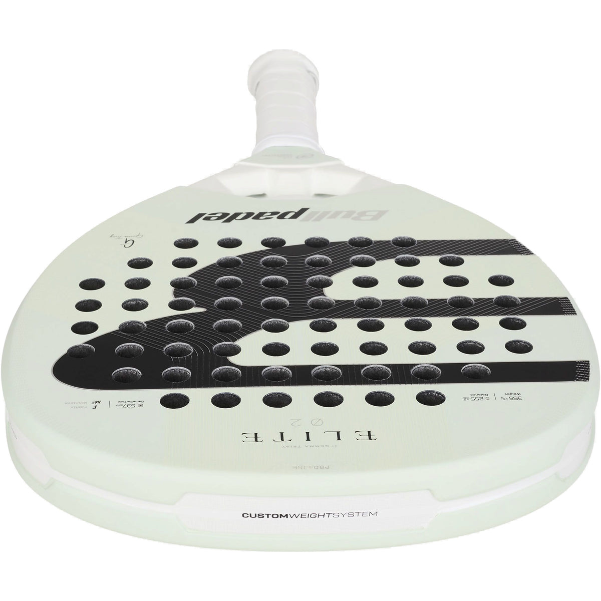 Bullpadel Elite 02 2027 Padel Racket - Top-Down Head Detail
