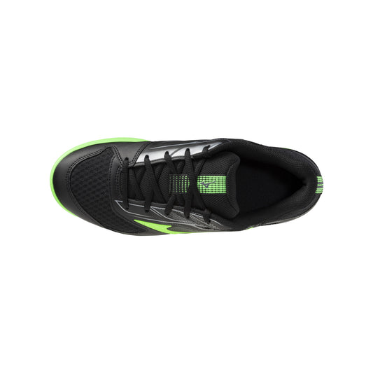 Mizuno Break Shot 5 CC Tennis Shoes - Black/Foliage Green/Glowing Ap - Top