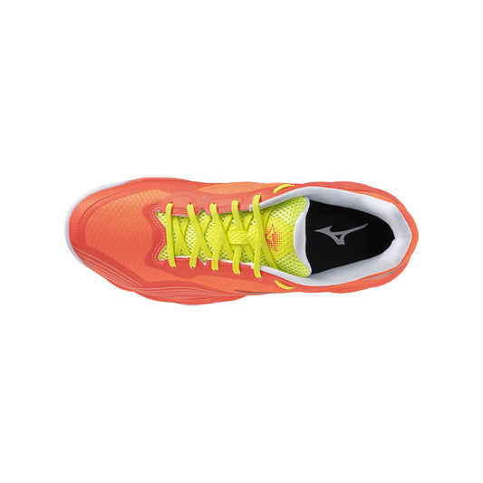 Mizuno Wave Enforce Court 2 Padel Shoes - Lava Orange/Black Oyster/Yellow Jasper - Top
