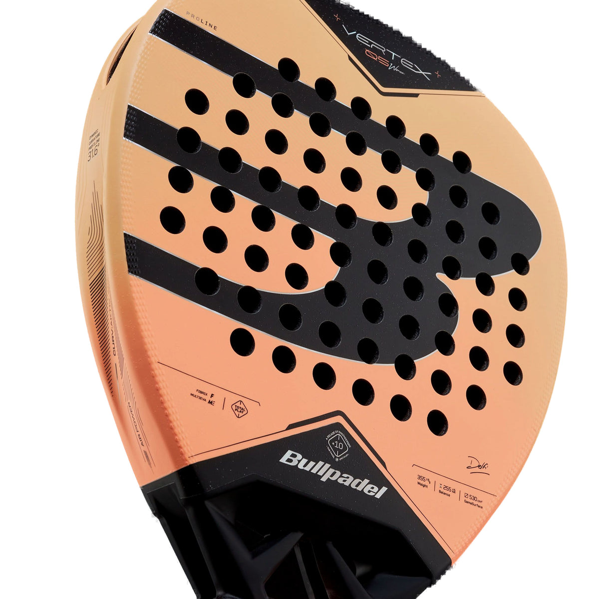 Bullpadel Vertex 05 W 2027 Padel Racket face texture, sandblasted Top Spin finish