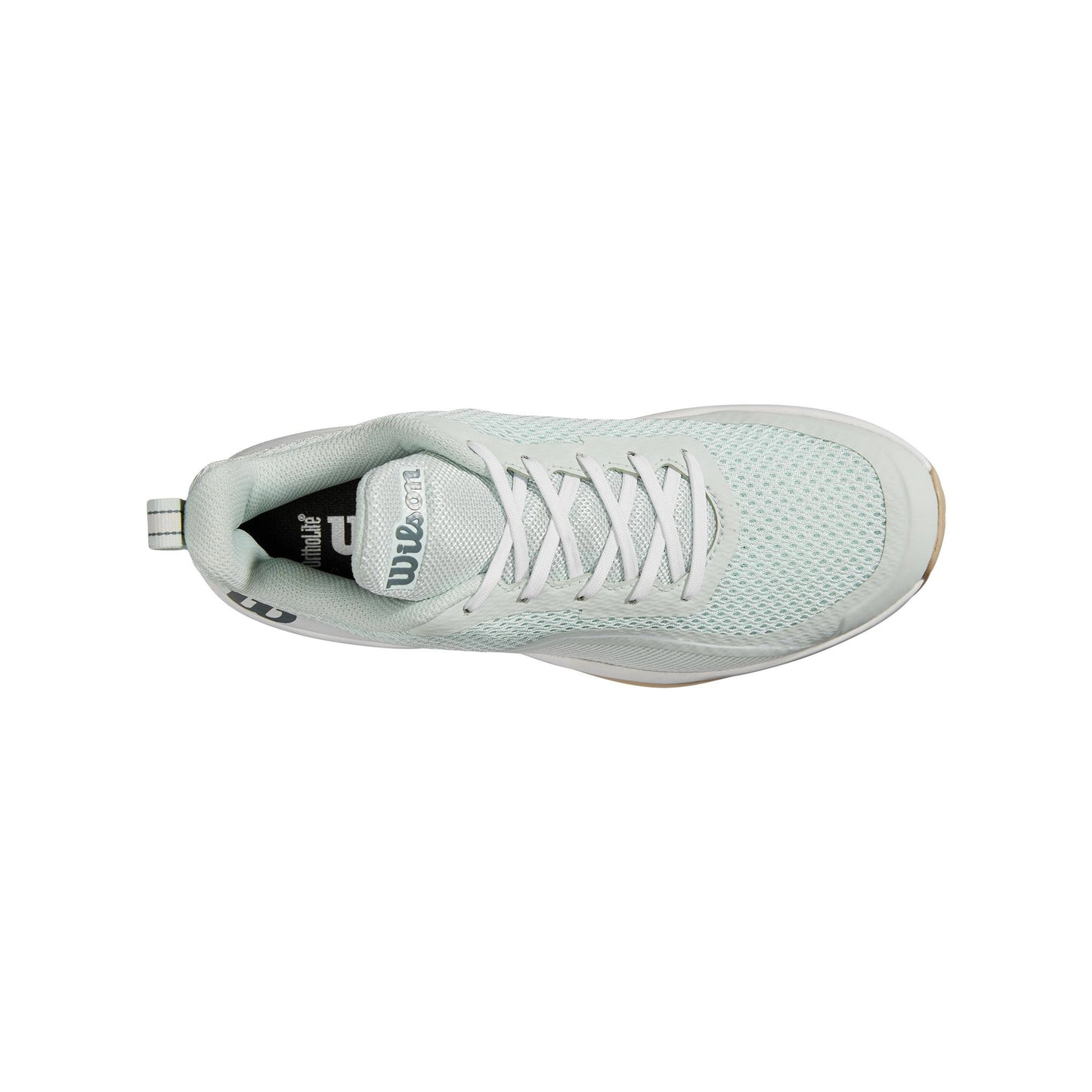 Wilson Rush Pro Lite Padel shoes, top-down view of lacing and toe box