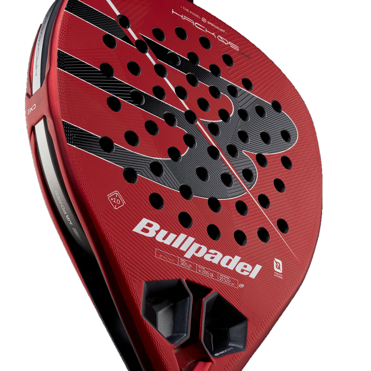 Bullpadel Hack 05 Comfort 2027 Padel Racket, alternate face detail with 3D Grain texture