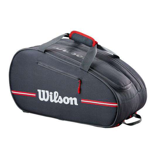 Wilson Team Padel Bag - Grey/Red - Front