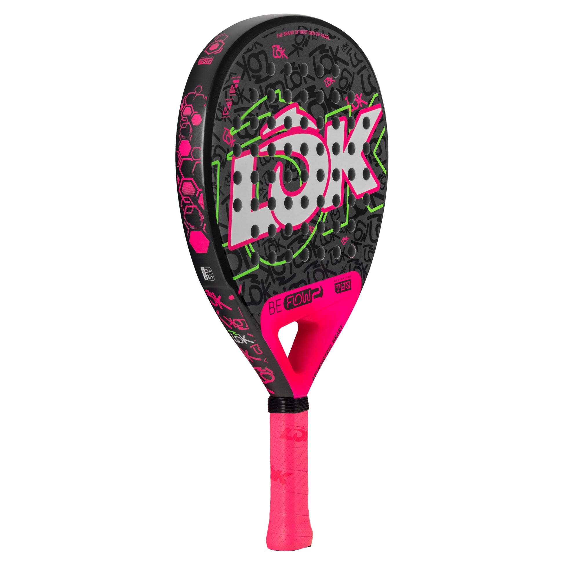 LOK Be Flow Gen 2 Padel Racket - Pink - Right