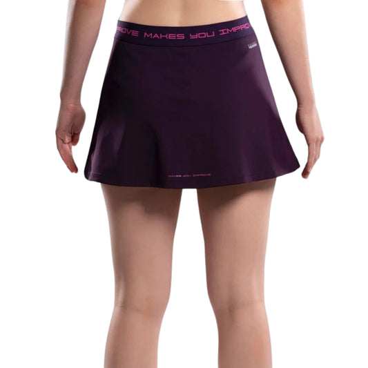 Nox Women's Pro Deep Purple Padel Skirt - Back