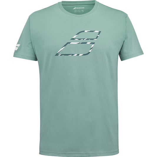 Babolat Exercise Big Flag T-Shirt Green - Men - FrontBabolat Exercise Big Flag T-Shirt Green - Men - Right