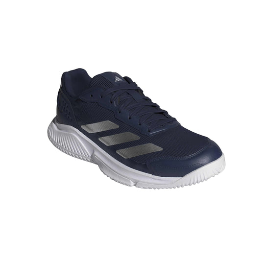Adidas CourtQuick Padel Shoes Men - Dark Blue/Silver Metallic - Front