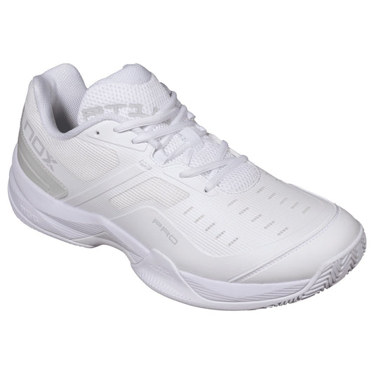 NOX AT10 Pro White/Grey Padel Shoes - Medial