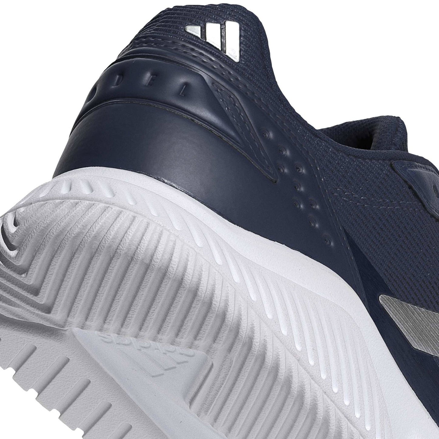 Adidas CourtQuick Padel Shoes Men - Dark Blue/Silver Metallic - Heel