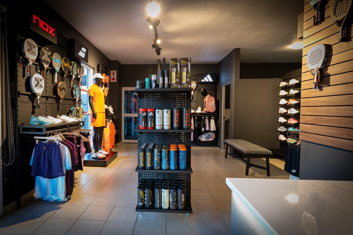 PadelZone Central Ballito — racket and product display