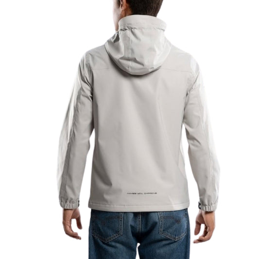 NOX Team Softshell Jacket Men - Light Grey - On-model back