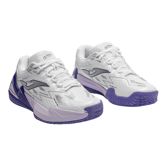 Joma Open Lady 2602 Padel Shoes Women - White - Front three-quarter pair