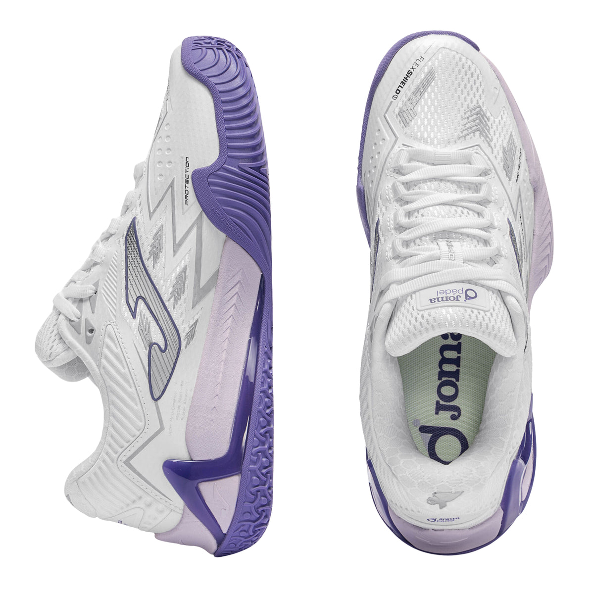 Joma Open Lady 2602 Padel Shoes Women - White - Top and side pair