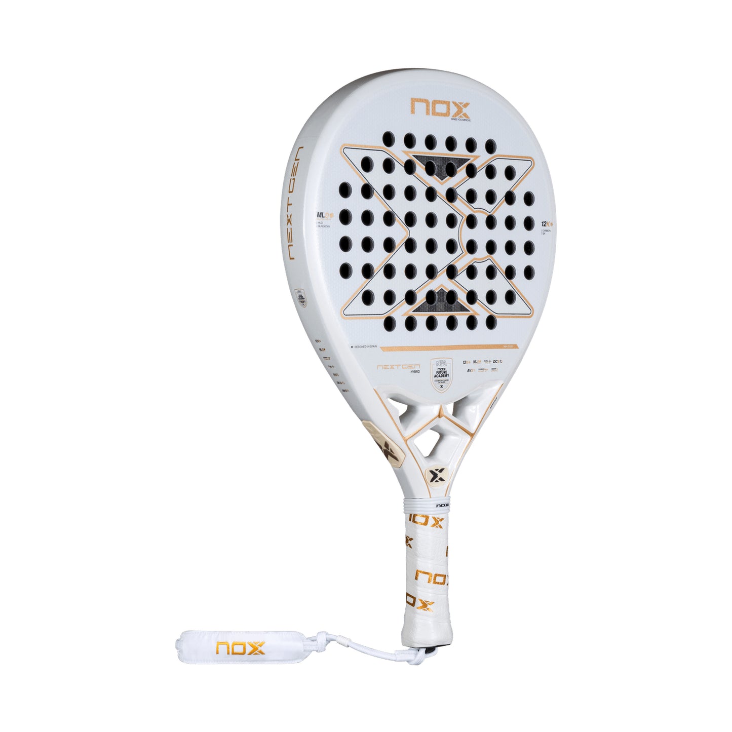 NOX NextGen Pro Hybrid 12K NFA Series 2026 Padel Racket - Three-Quarter View