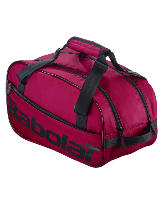 Babolat Court S Padel Bag in burgundy and black, front three-quarter view