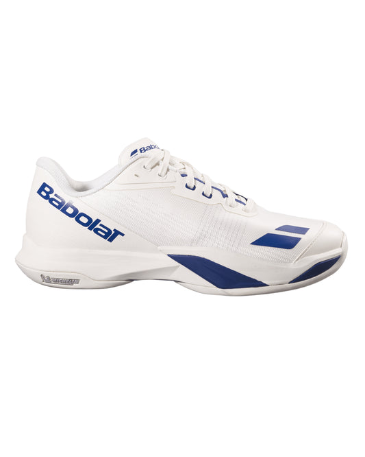 Babolat Jet Mach 4 All Court Shoes Men - Cream/Dark Blue - Lateral side