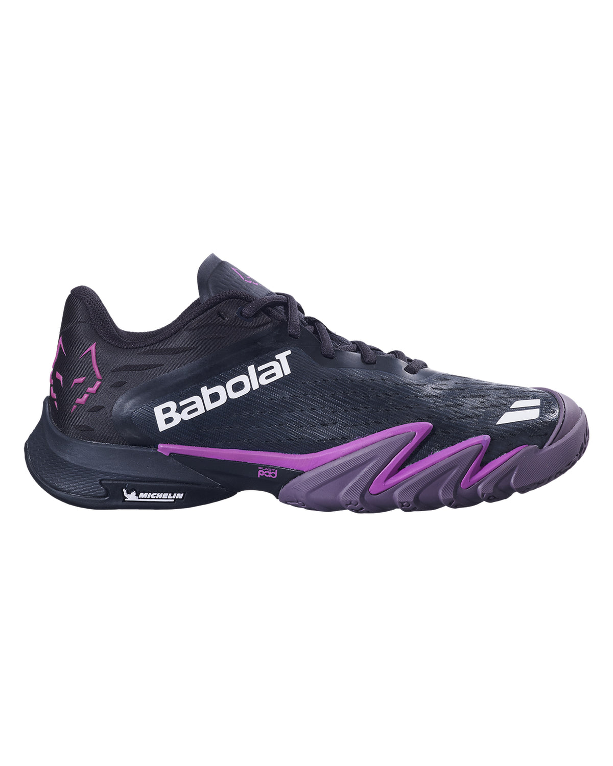 Babolat Jet Premura 3 Lebron Padel Shoes Men - Black/Plum - Lateral side profile