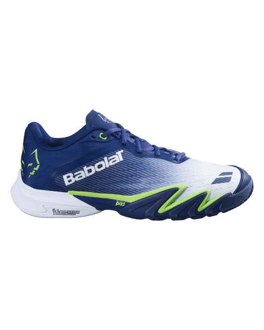 Babolat Premura 3 Juan Lebron Padel Shoes Men - Blue Depths/Green Flash - Side