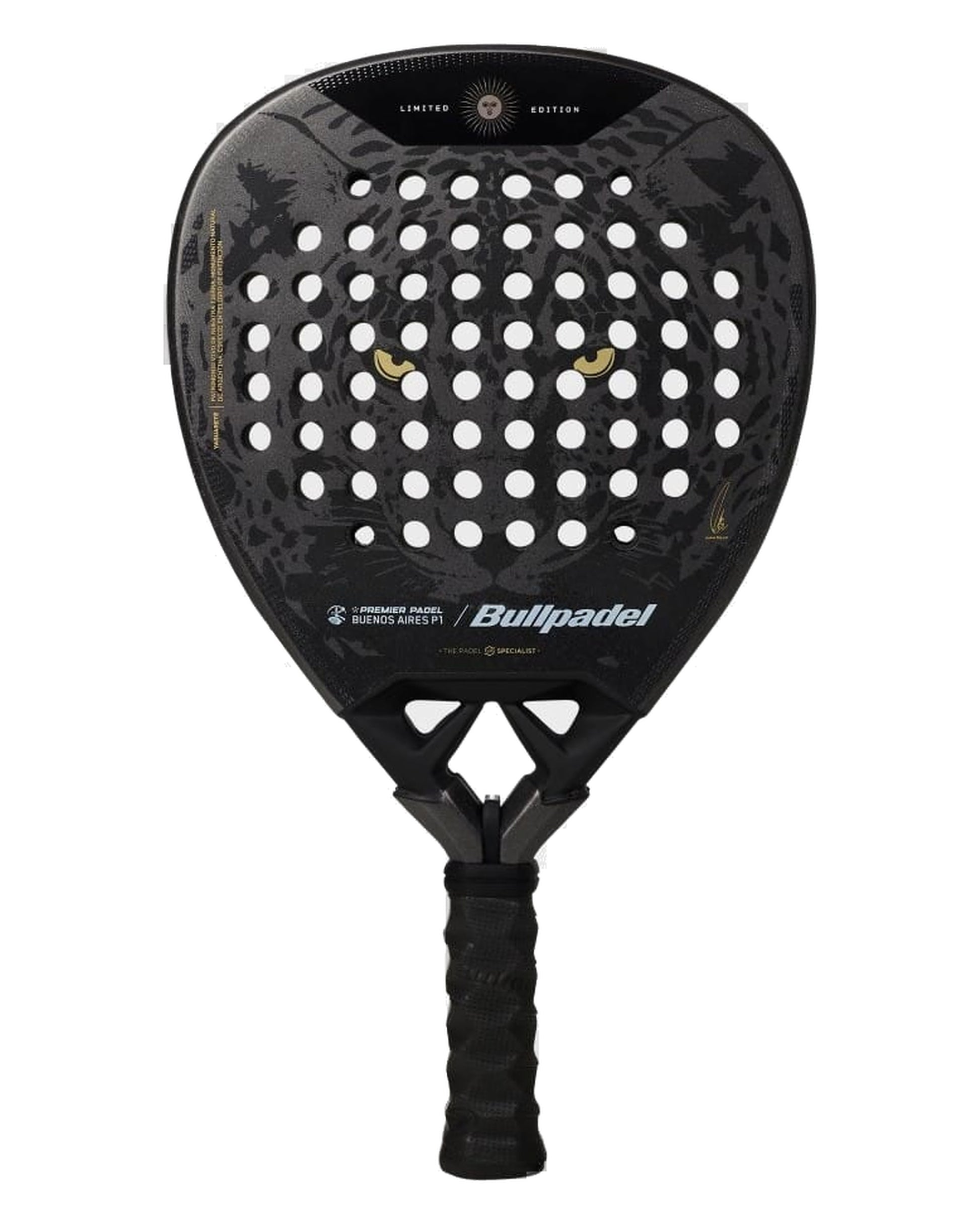 Bullpadel Vertex 05 Argentina LTD 26 Padel racket, front face, jaguar design