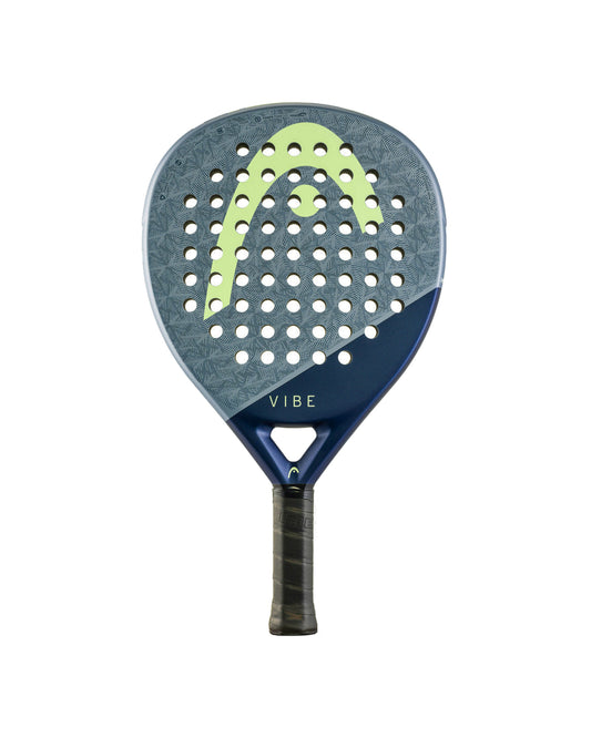 Head Vibe 2026 Padel Racket, front face, blue and yellow design