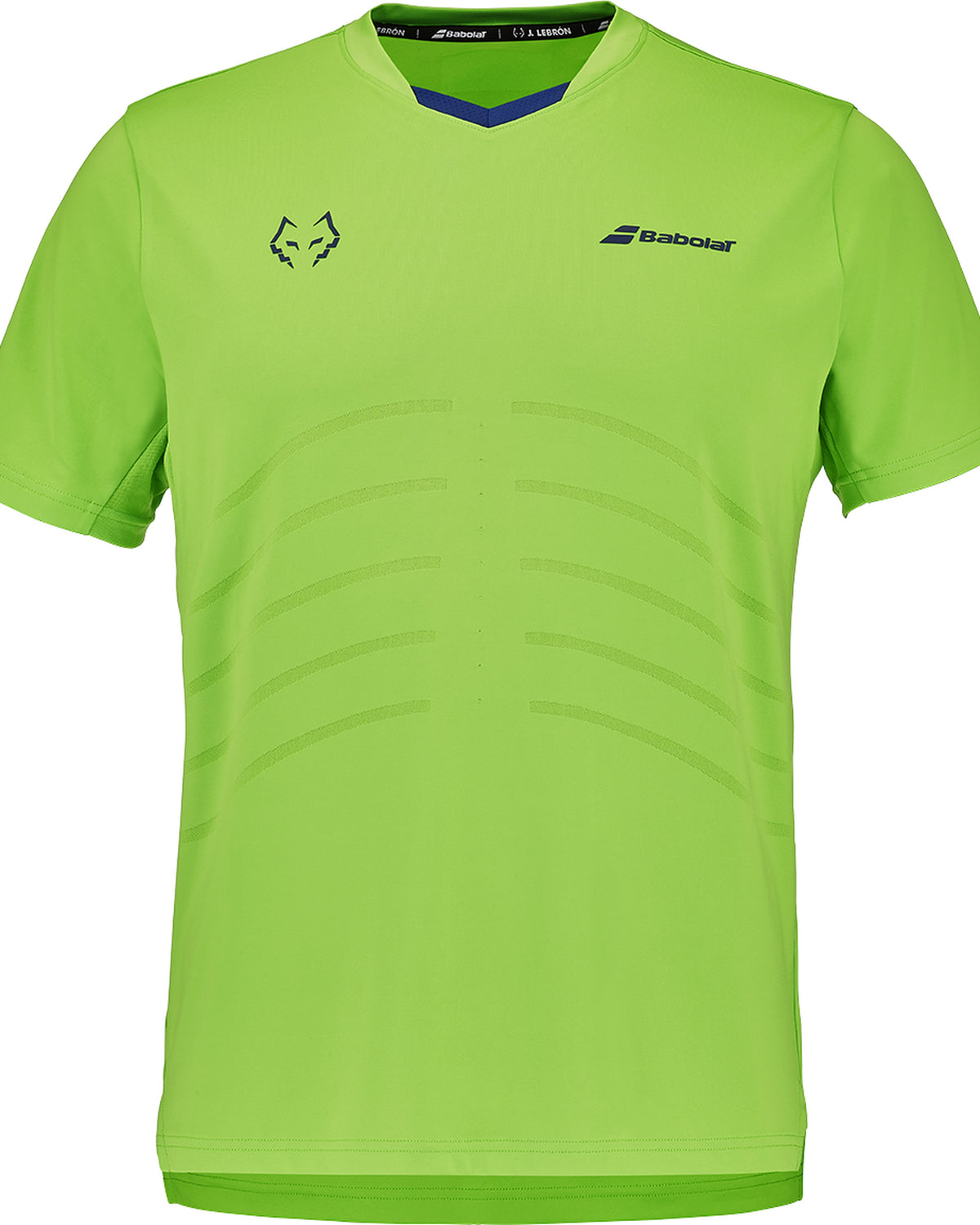 Babolat Réplica Lebron Padel T-Shirt, Flash green front with dark chest logos