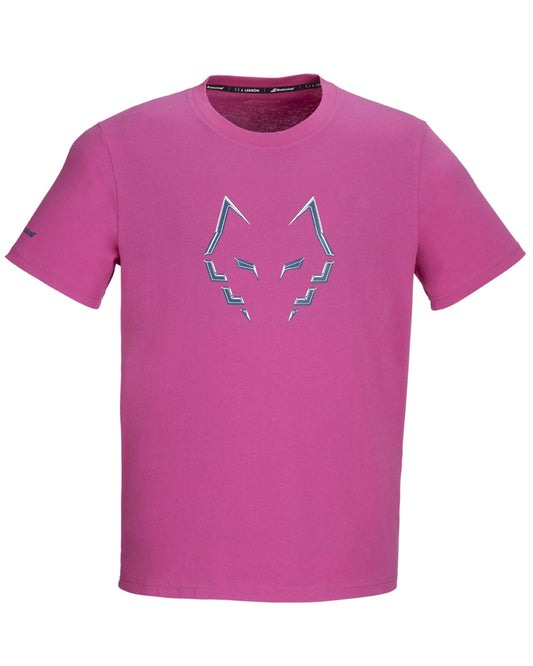 Babolat Lebron Cotton T-Shirt Men - Raspberry - Front