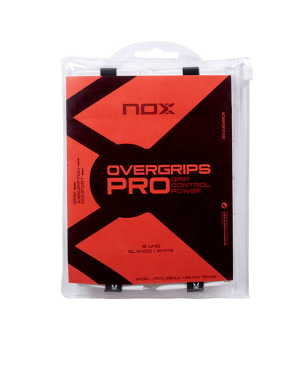 NOX Pro Smooth Overgrip 12-Pack - White - Front packaging