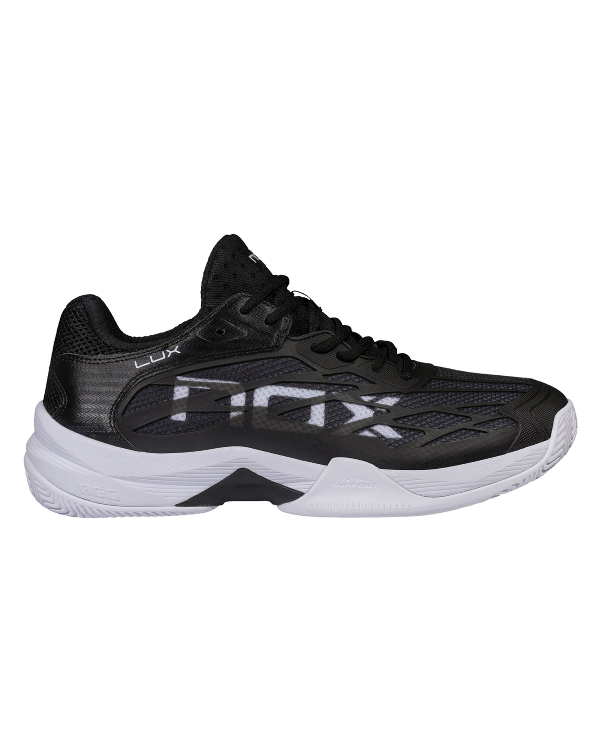 NOX AT10 Lux Padel Shoes - Black/White - Lateral side profile