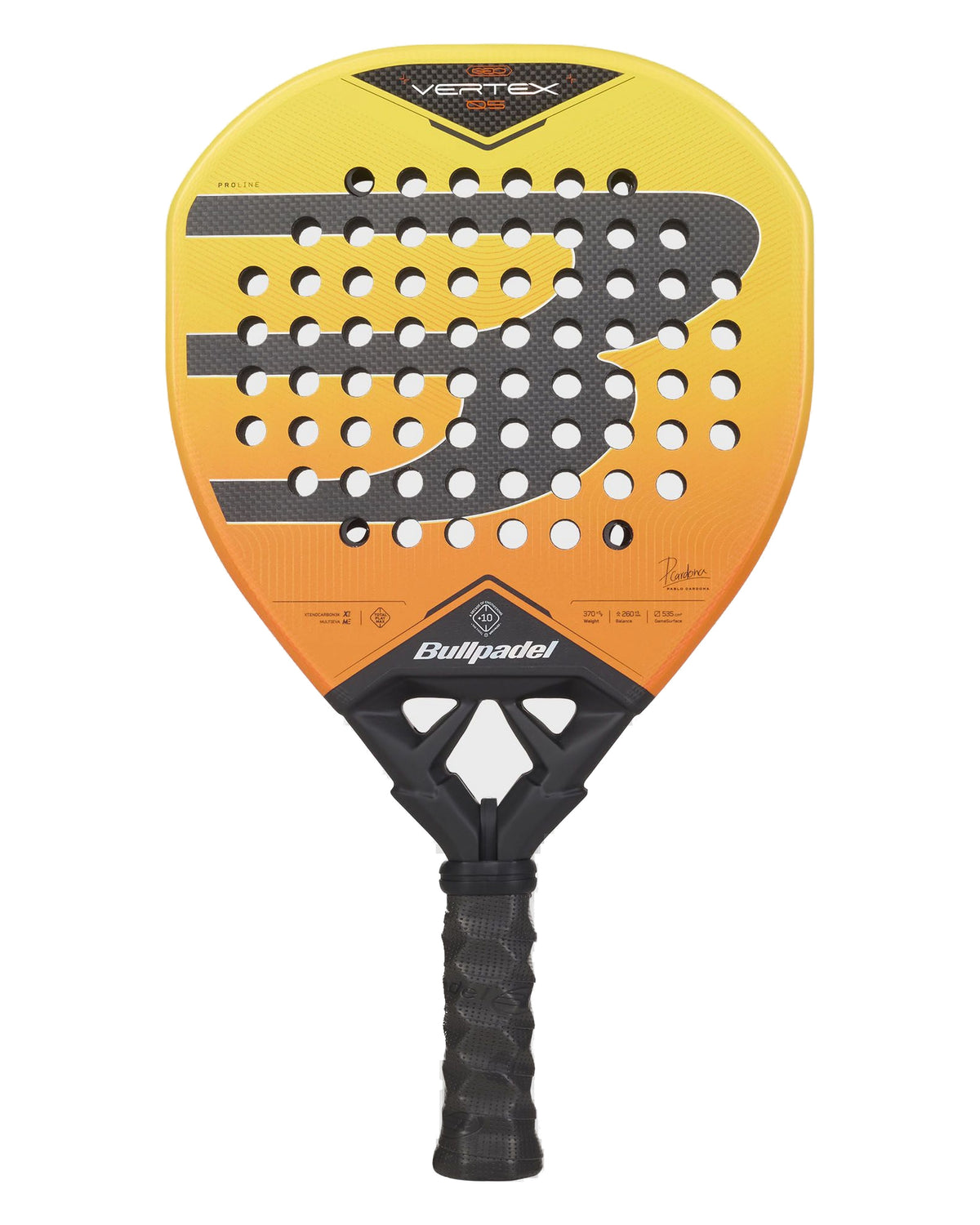 Bullpadel Vertex 05 Geo 2027 Padel Racket, front hitting face, centred