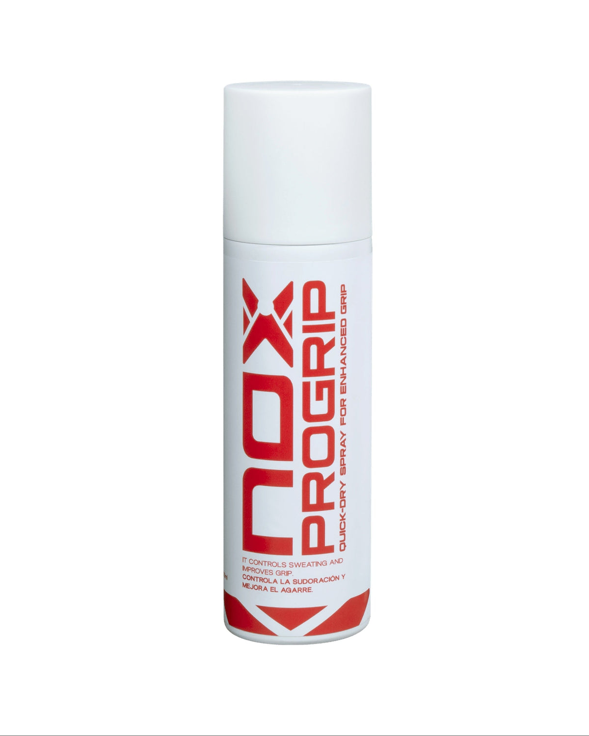 NOX PROGRIP Padel grip spray, front view of capped 200ml can