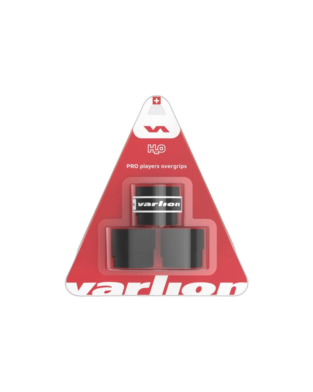 Varlion H2O Overgrip 3-Pack in Black front blister view