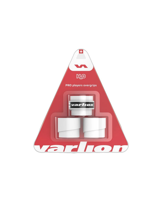 Varlion H2O Overgrip 3-Pack in White front blister view
