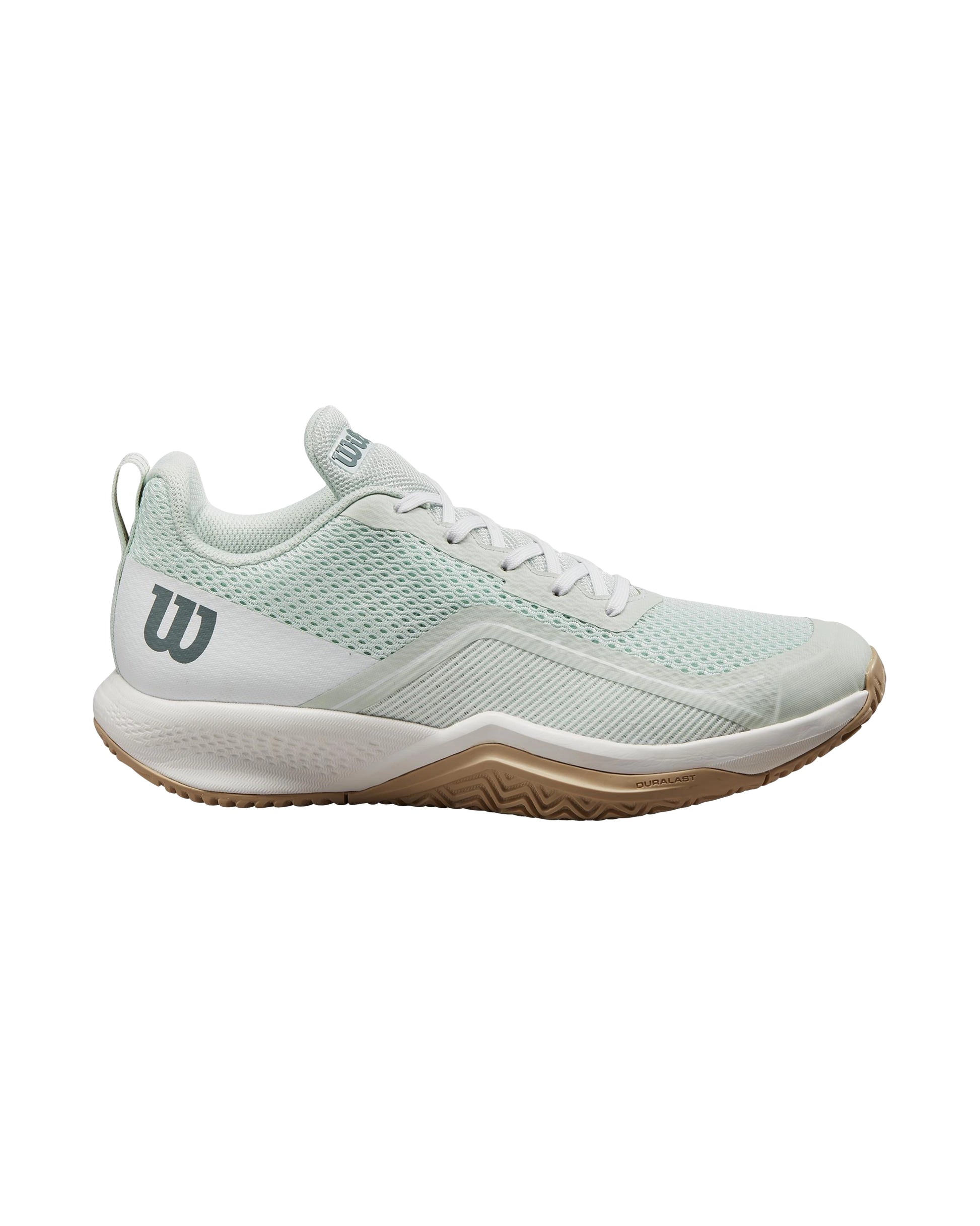Wilson Rush Pro Lite women's Padel shoes, lateral side profile, Opal Blue