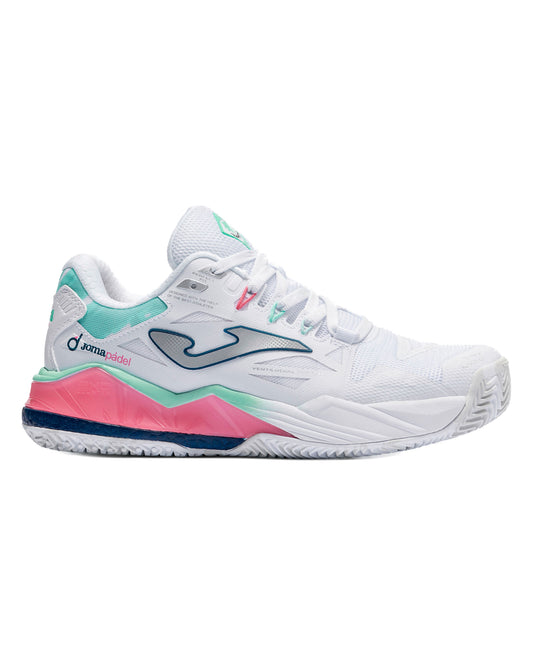 Joma Spin Lady 2602 Padel Shoes - White - Side