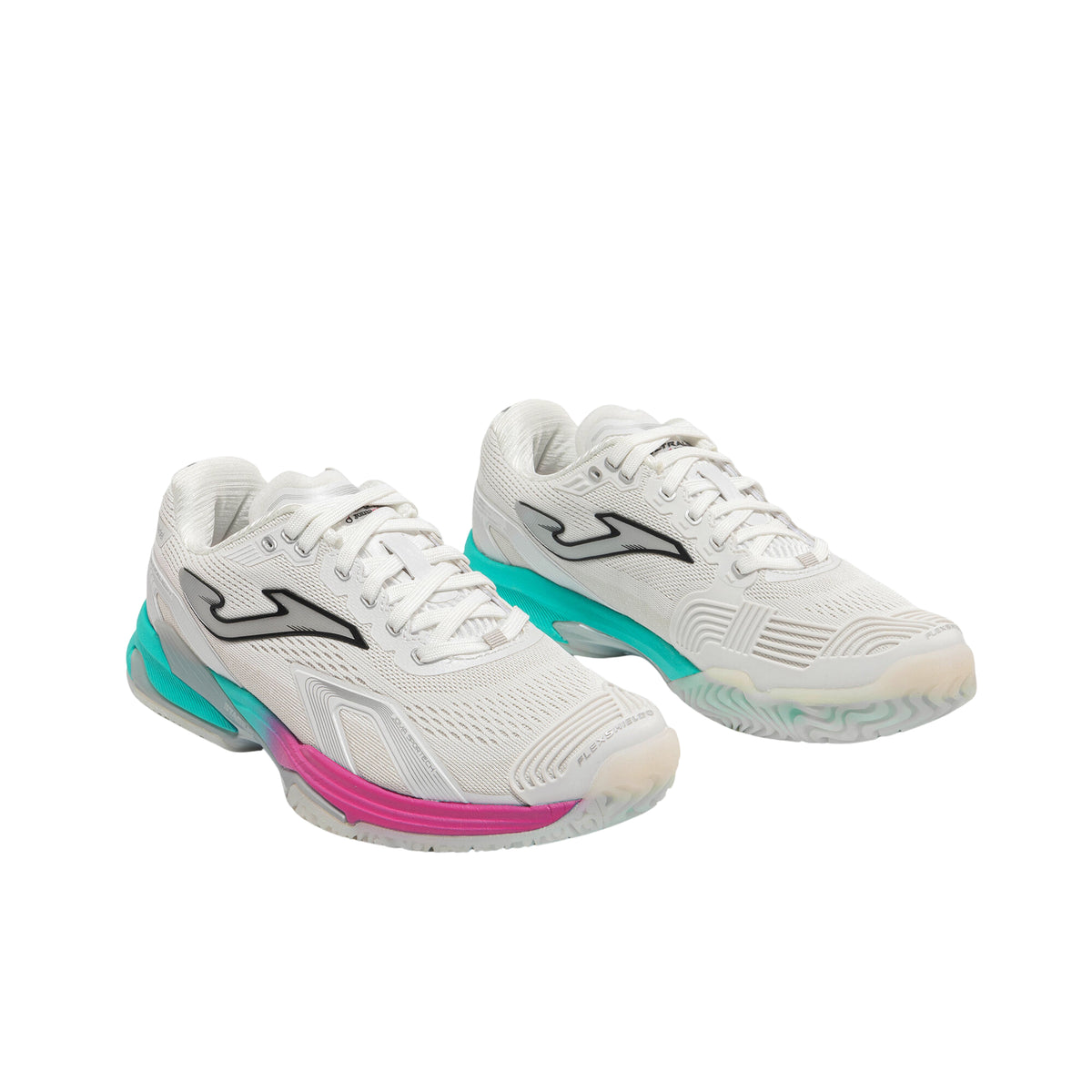 Joma Ultra Light Lady 2602 Padel shoes, front three-quarter pair showing mesh uppers