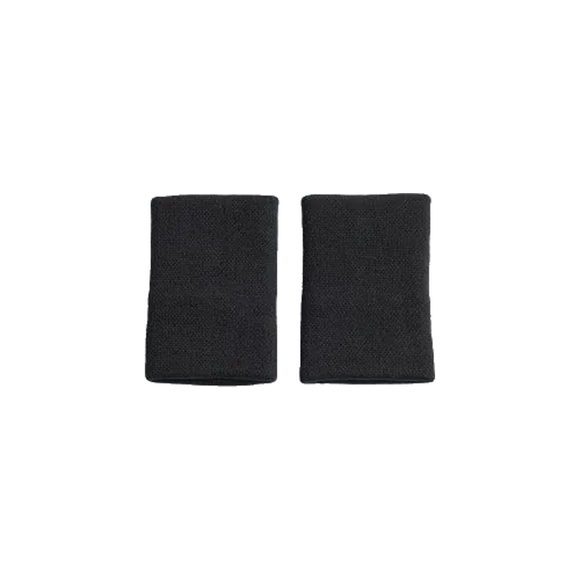 Adidas Large Tennis Wristbands 2 Pack in black, pair reverse view showing the plain backs