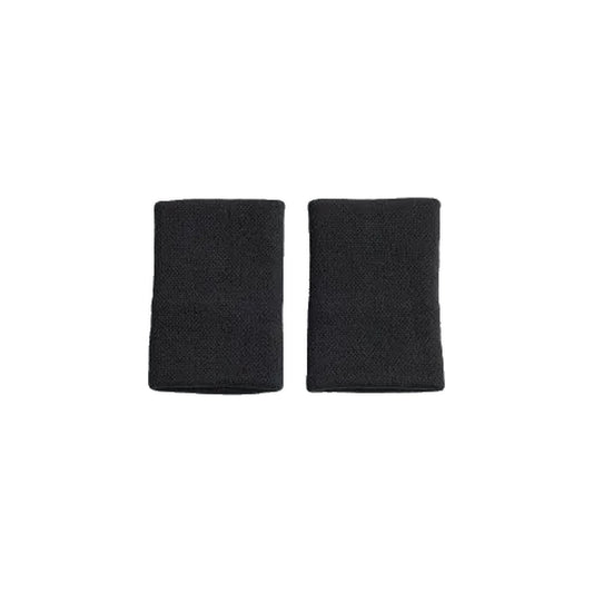 Adidas Large Tennis Wristbands 2 Pack in black, pair reverse view showing the plain backs
