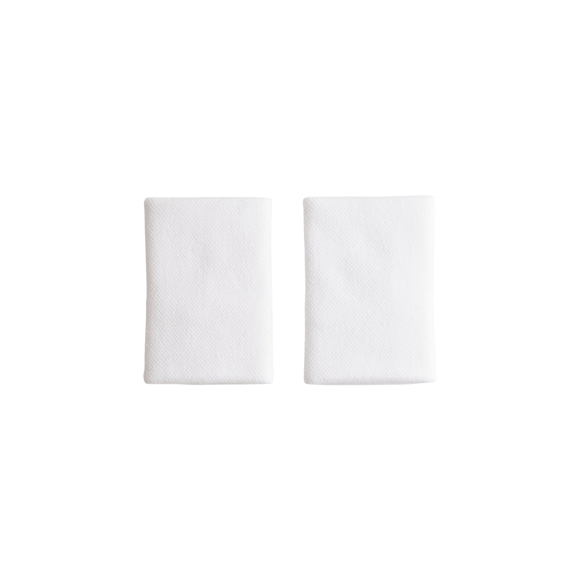 Adidas Large Tennis Wristbands 2 Pack in white, pair reverse view showing the plain backs