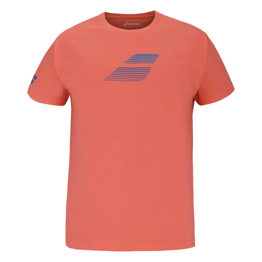 Babolat Exercise Big Flag Padel T-shirt, straight front view showing Big Flag print