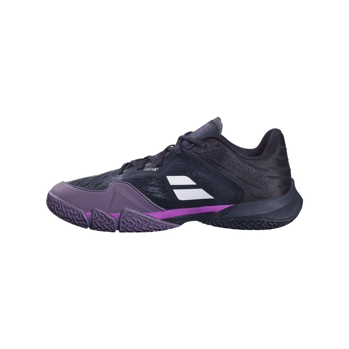 Babolat Jet Premura 3 Lebron Padel Shoes Men - Black/Plum - Medial side profile