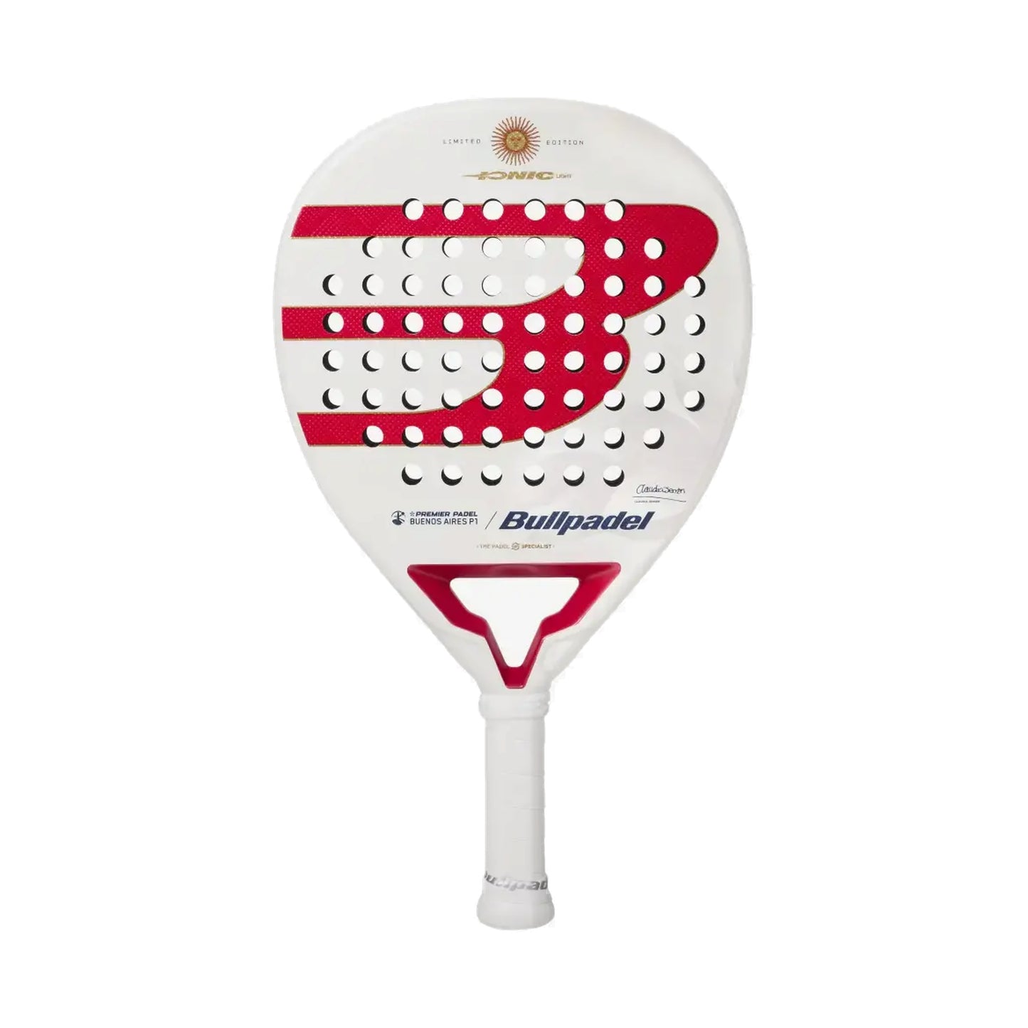 Bullpadel Ionic Light Argentina LTD 26 Padel racket, back face, hybrid head shape