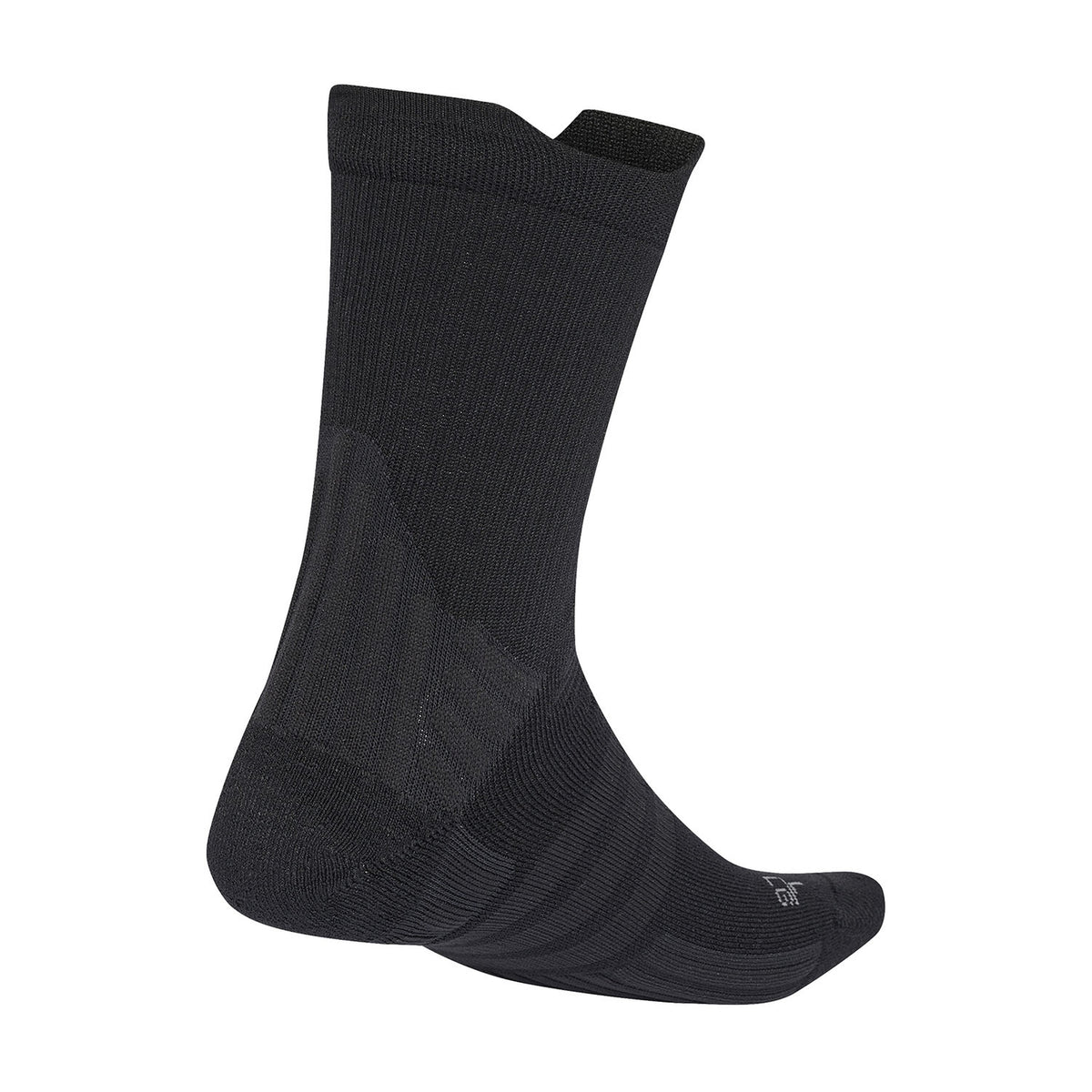 Adidas Cushioned Pro Crew Padel socks, rear side view, lightly padded extended cuff
