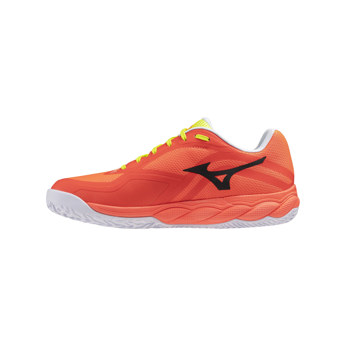Mizuno Wave Enforce Court 2 Padel Shoes - Lava Orange/Black Oyster/Yellow Jasper - Medial